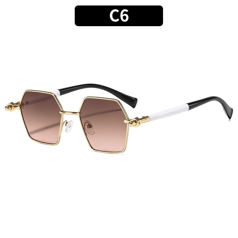Luxe Hexagonal Frame Sunglasses