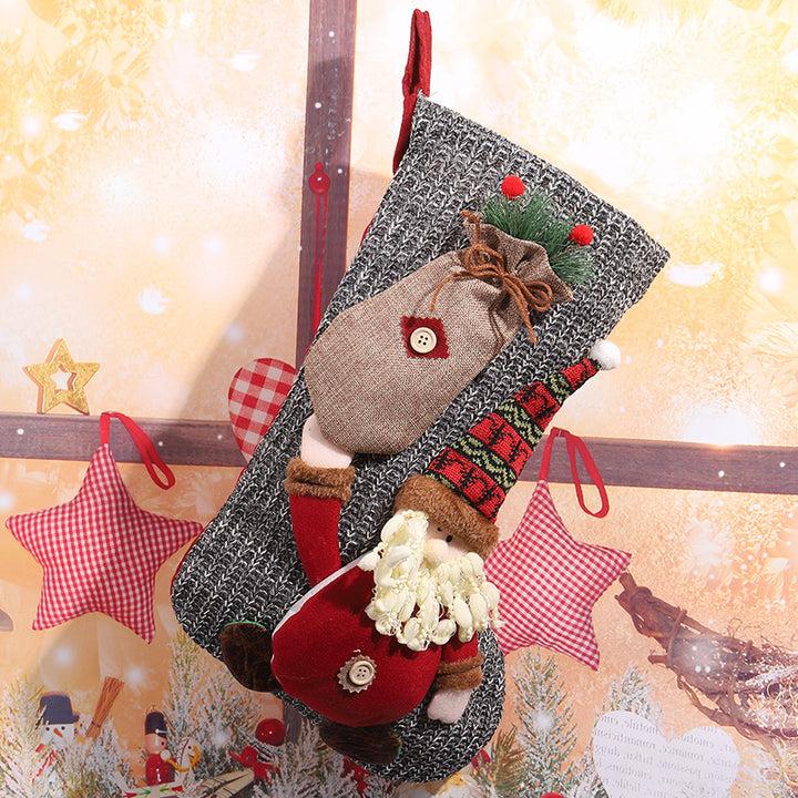 Christmas stocking with festive Gnome motif Kalsten