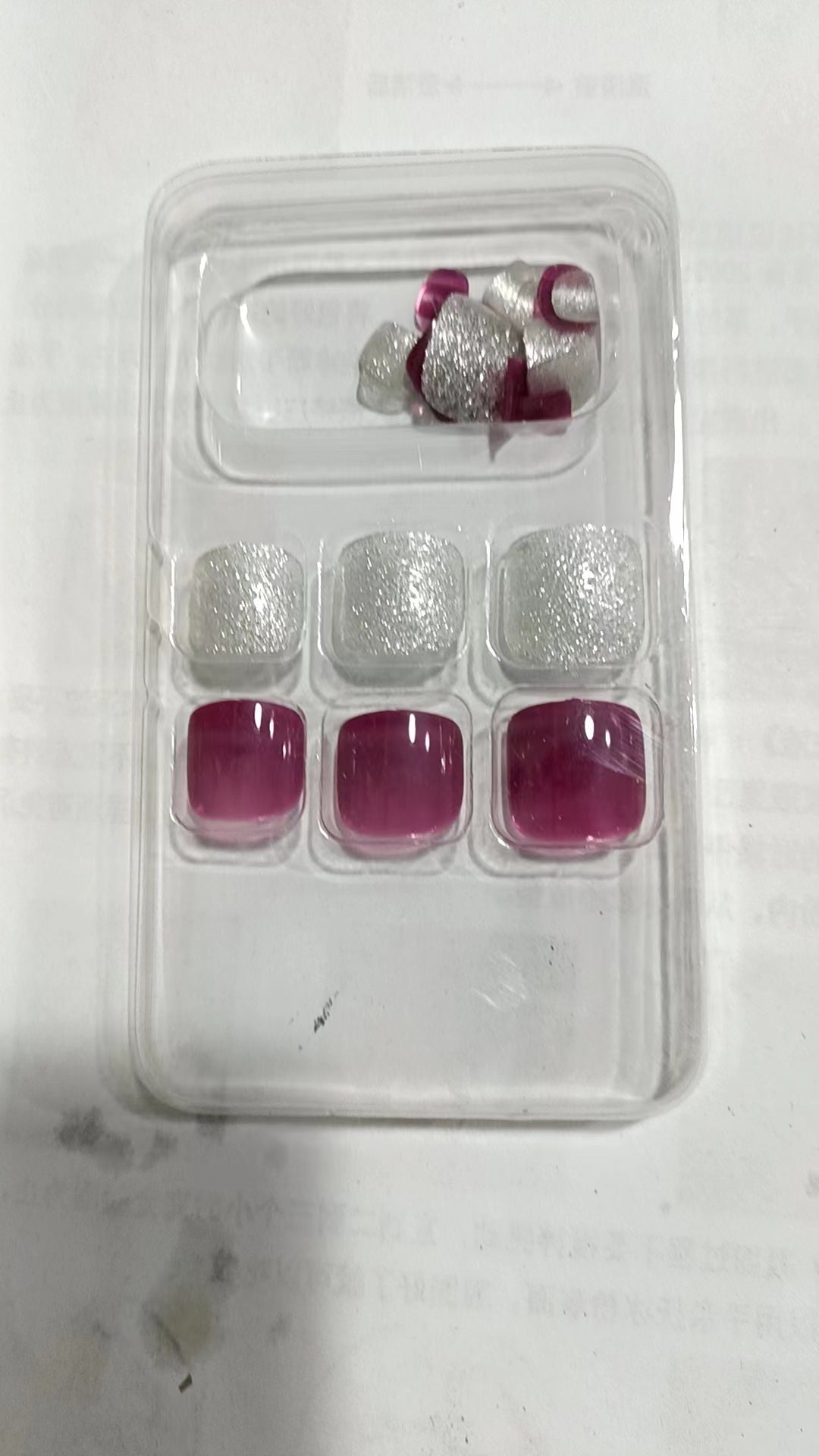 Premium Press-On Nail Set with Glitter and Gemstone Accents Kalsten