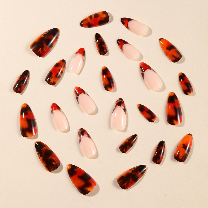 Glossy French Tip Press-On Nails Kalsten