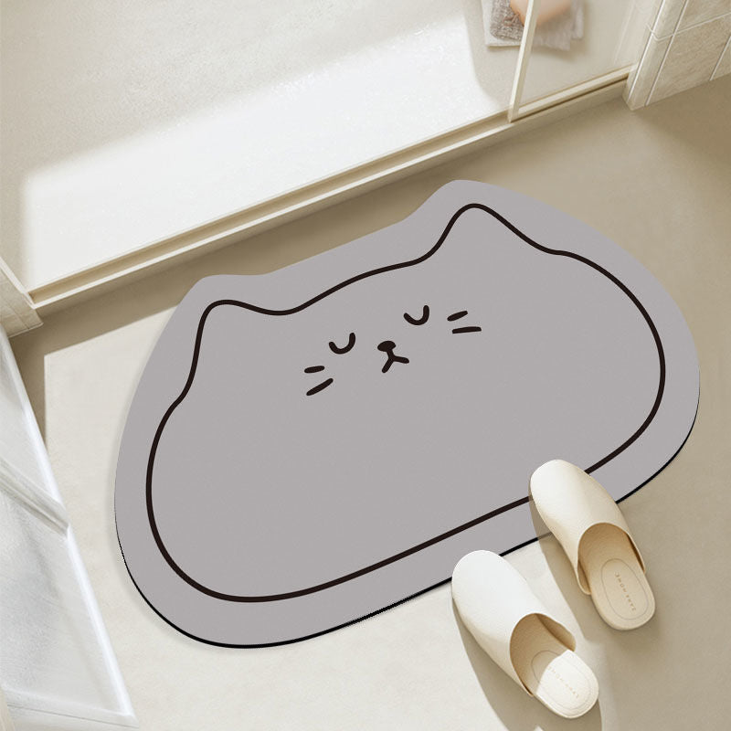 Cat-Themed Plush Bath Mat Kalsten