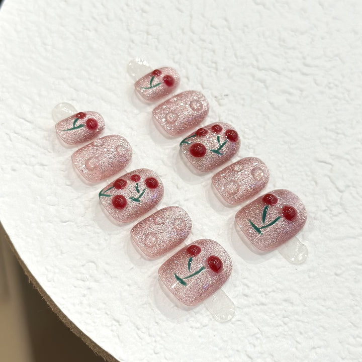 Cherry Blossom Press-On Nail Art Set