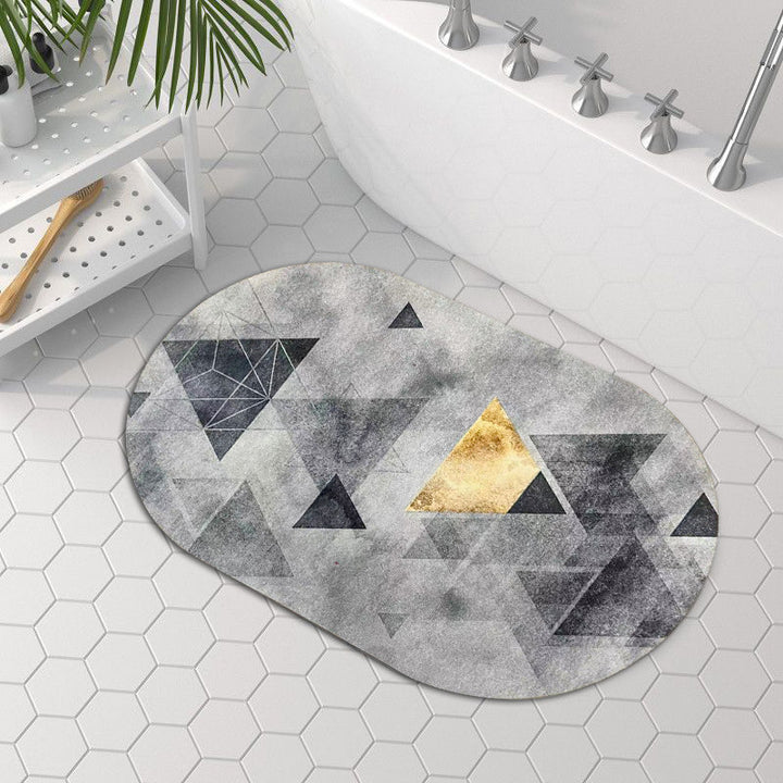 Decorative Geometric Bath Mat Kalsten