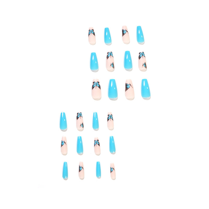 Artful Nail Extensions with Butterfly Motif Kalsten