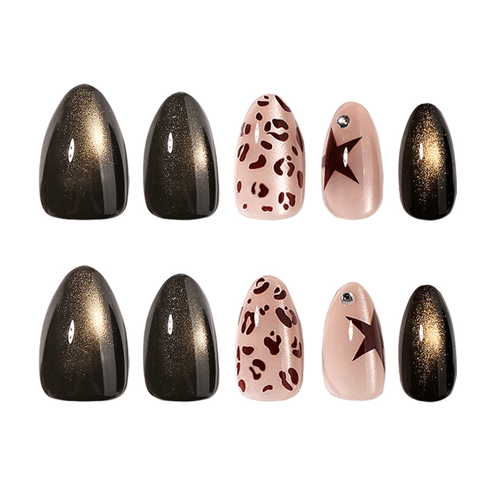 Artful Nail Extensions with Glamorous Leo Design Kalsten