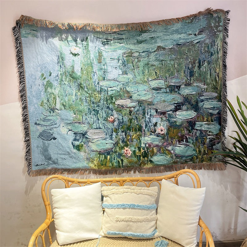 Artistic Floral Tapestry Throw Blanket