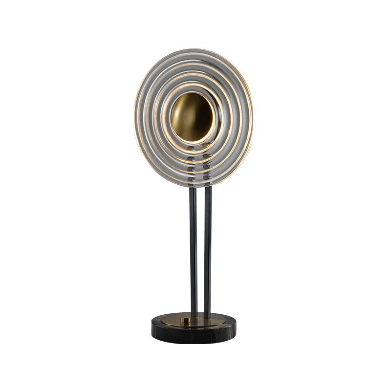 Artistic Table Lamp with Modern Swirling Design
