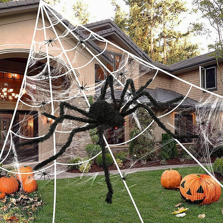 Creepy Halloween decoration spider web