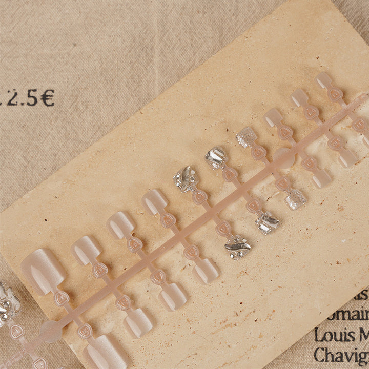 Elegant Rhinestone Press-On Nail Art Set