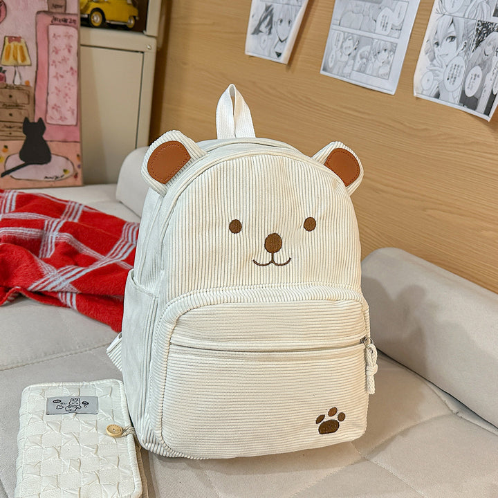 Backpack with Cute Bear Design and Practical Compartments Kalsten