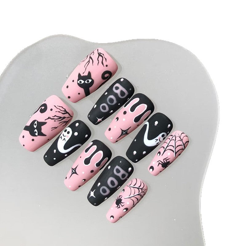 Halloween-Themed Artistic Press-On Nail Collection