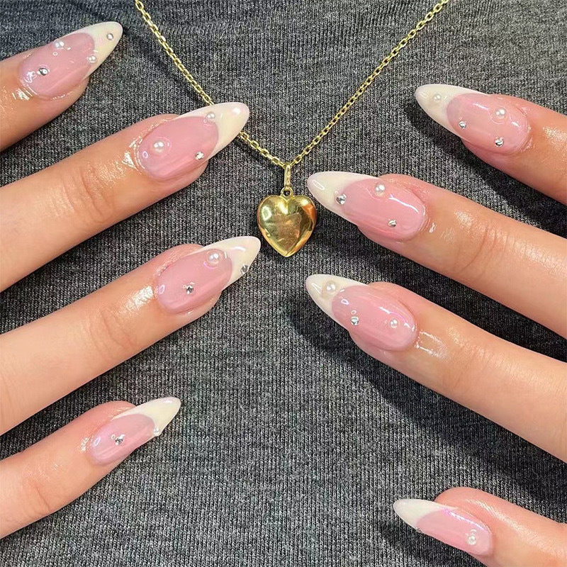Artificial nail set with luxurious 3D accents and glitter embellishments Kalsten
