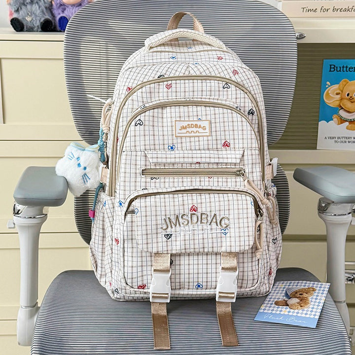 Cute Heart-Embellished Casual Backpack Kalsten