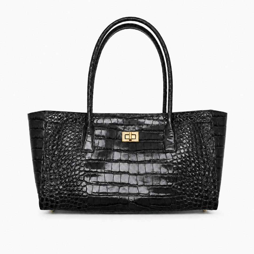 Elegant Crocodile Pattern Tote Bag