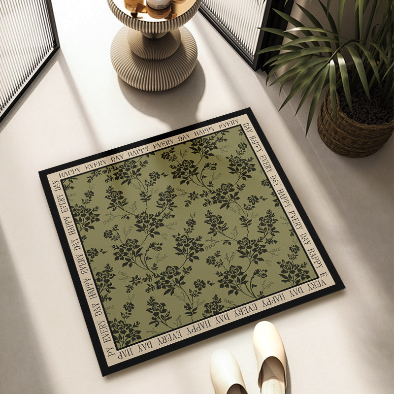 Floral Patterned Decorative Area Mat