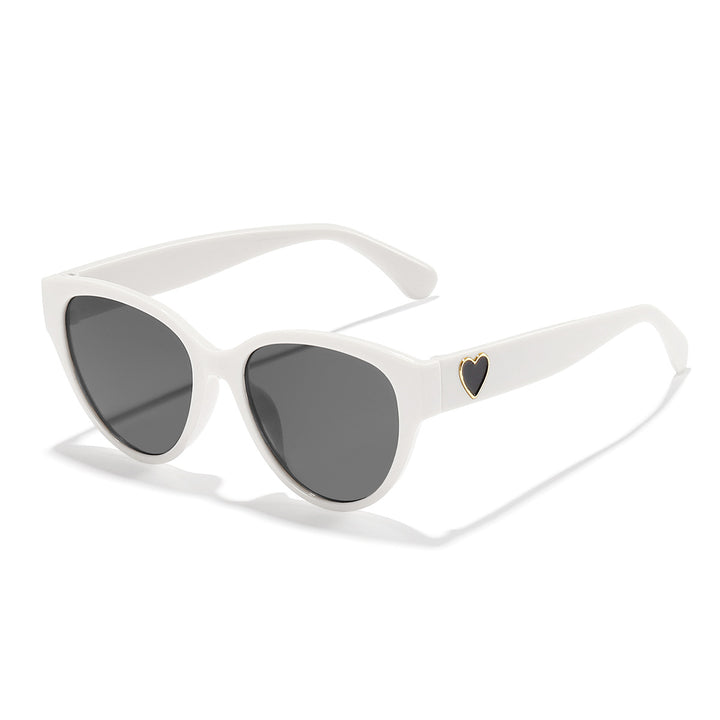 Ladies Cat-Eye Sunglasses with Heart-Shaped Detail and UV Protection Kalsten