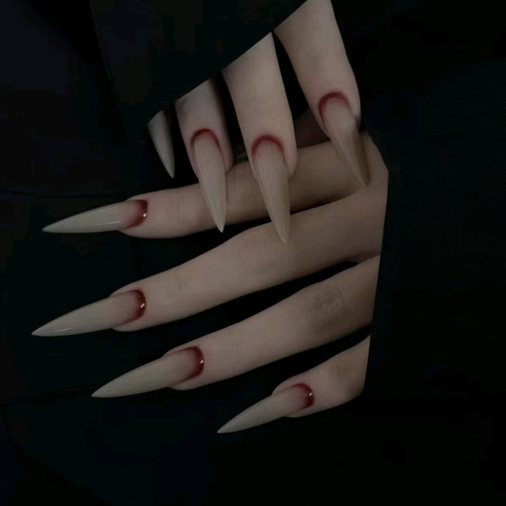 Stiletto Nail Extensions with Ombre Accent Kalsten