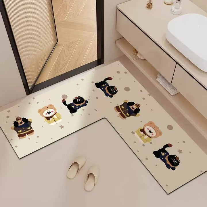 Cute Bear-Shaped Bath Mat