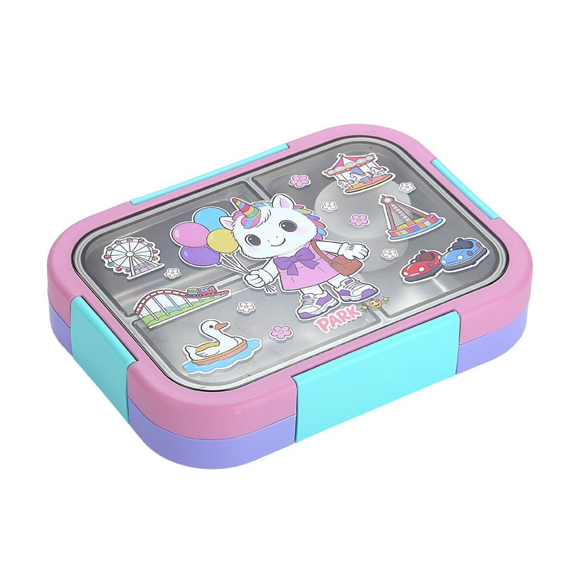 Sport-Themed Multi-Compartment Bento Lunch Box