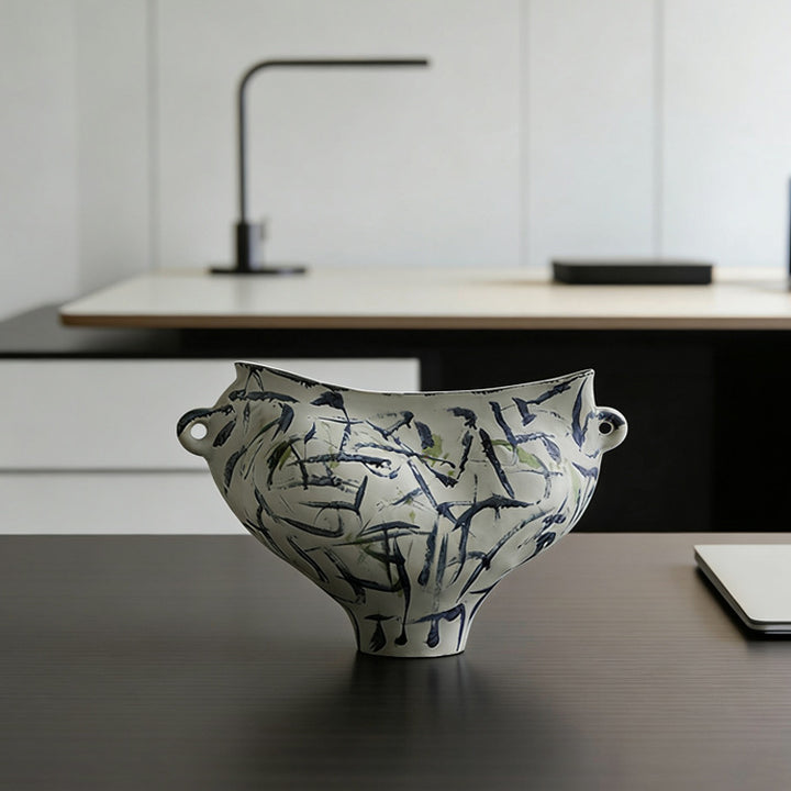 Artistic Floral-Inspired Decorative Vase