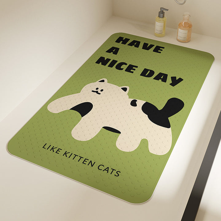 Cute Cat-Themed Bath Mat Kalsten