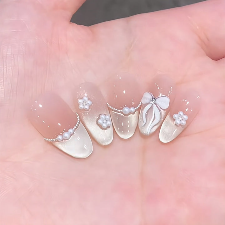 Artistic Nail Extensions with Decorative Elements Kalsten