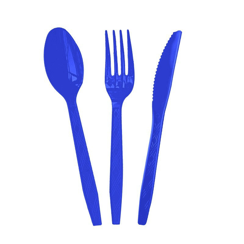 Unisex nano disposable cutlery set made of durable plastic with non-slip grip texture Kalsten