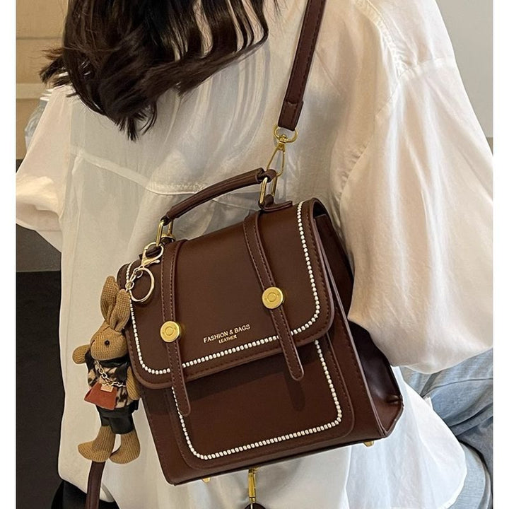 Vintage-Inspired Structured Satchel Bag Kalsten