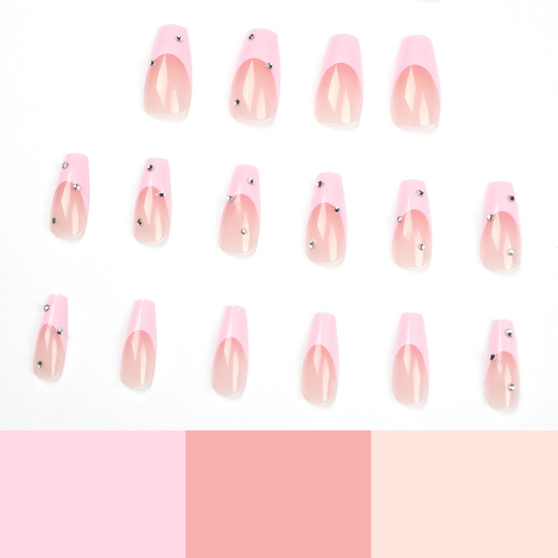 Elegant artificial nails with glitter and ombre effect Kalsten