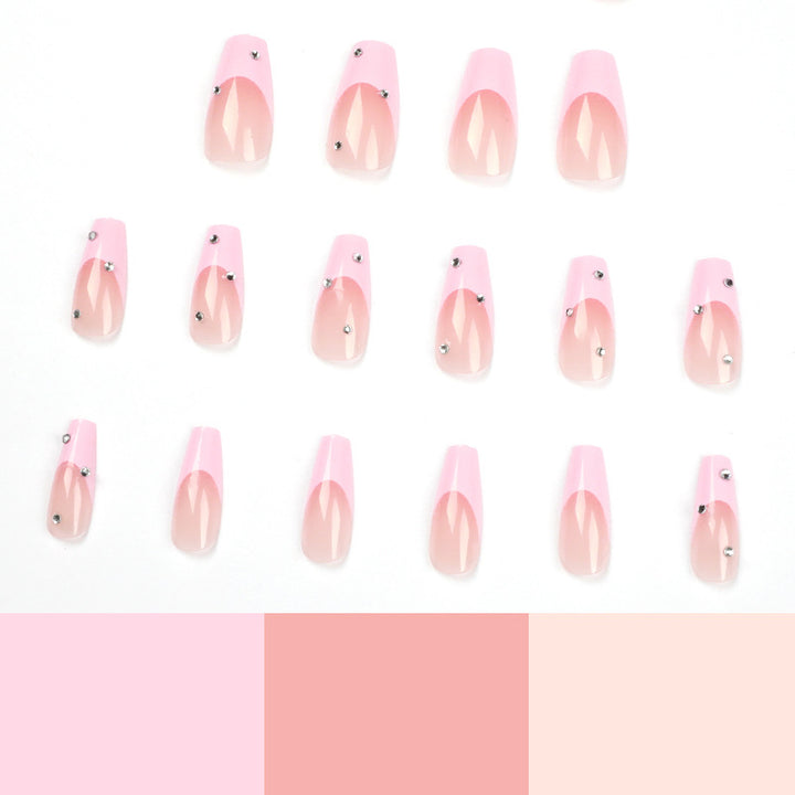 Elegant artificial nails with glitter and ombre effect Kalsten