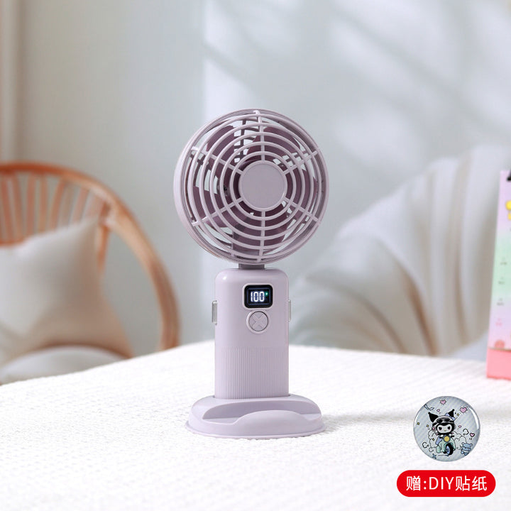 Women portable mini fan with digital speed display Kalsten