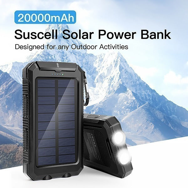Solar-powered power bank with LED lighting and integrated compass Kalsten