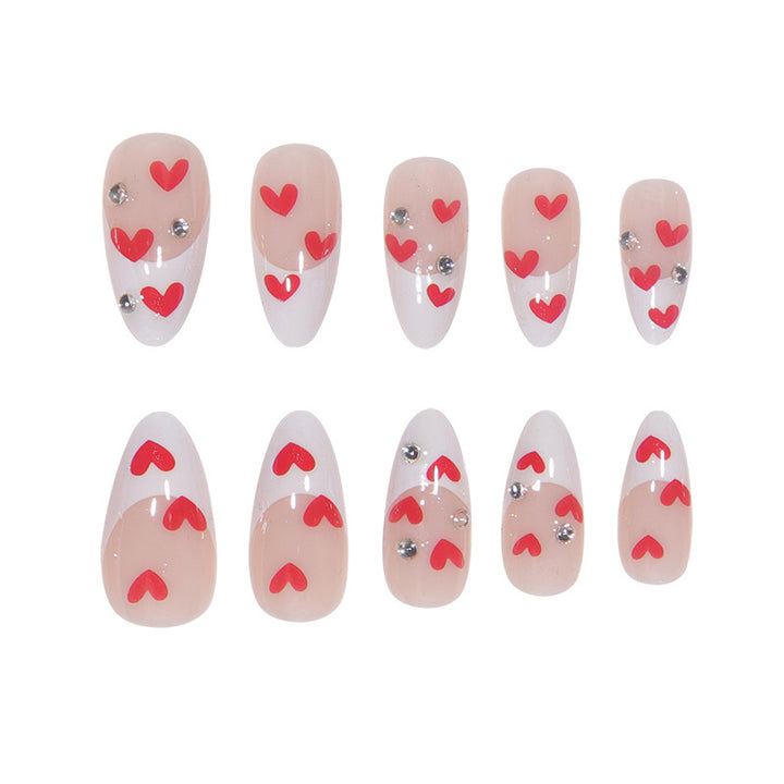 Heart-Design Stiletto Press-On Nails Kalsten
