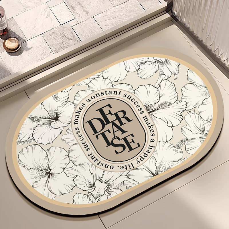 Floral Patterned Bath Mat Kalsten