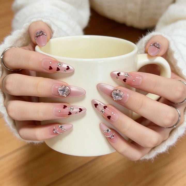 Artistic Floral-Embellished Press-On Nail Art Kalsten