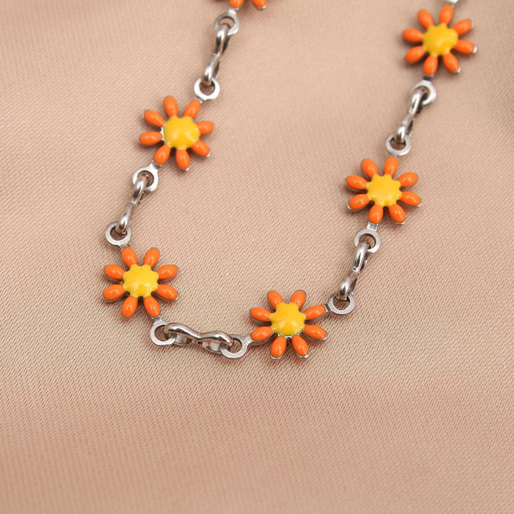 Floral Charm Chain Anklet Kalsten