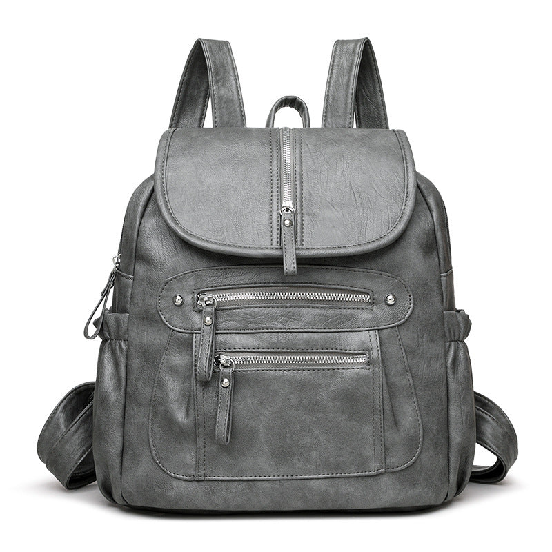 Durable Faux Leather Backpack