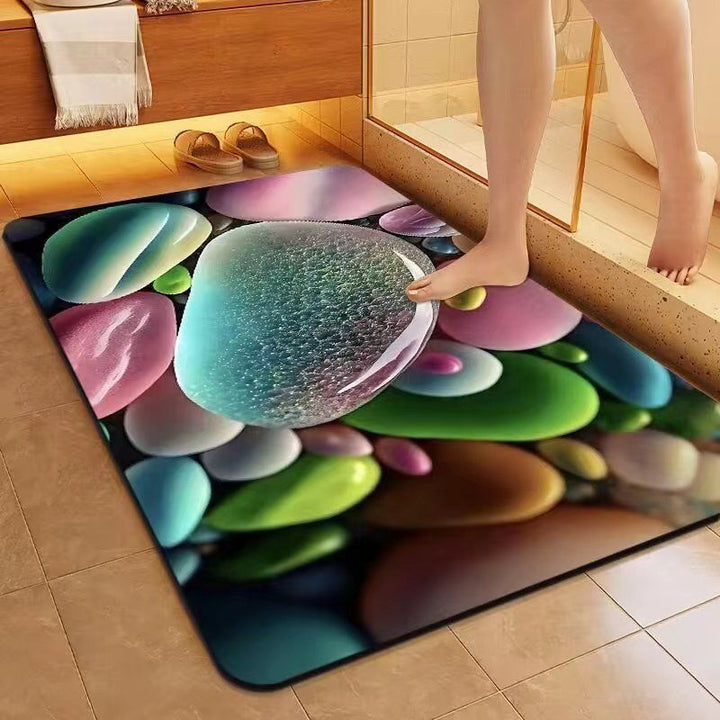Cartoon Hippo Bath Mat