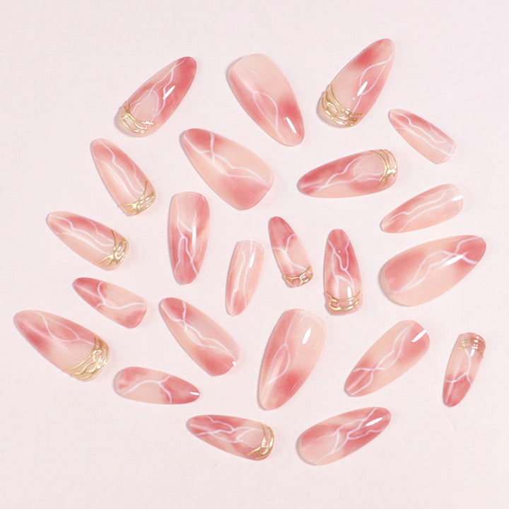Premium Marble Effect Press-On Nail Set Kalsten
