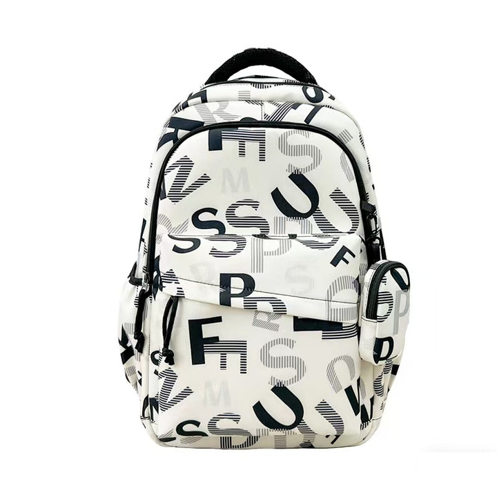 Stylish backpack with modern lettering pattern Kalsten