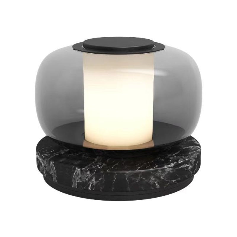 Modern Glass and Marble Table Lamp