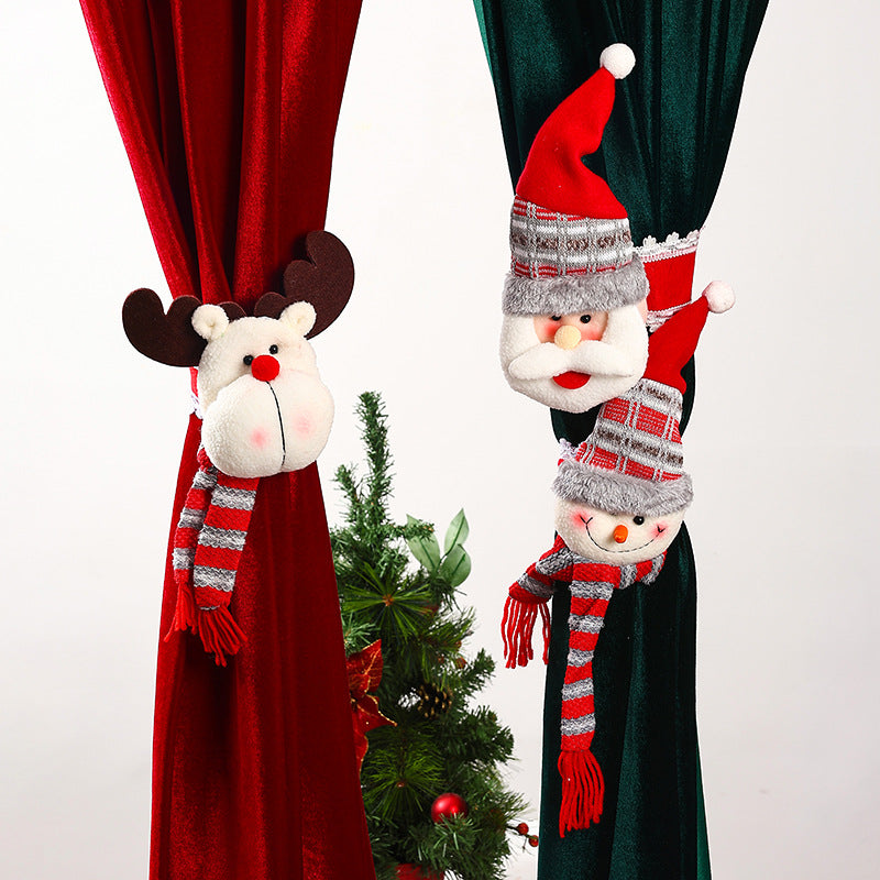 Decorative curtain holder with Christmas moose motif Kalsten