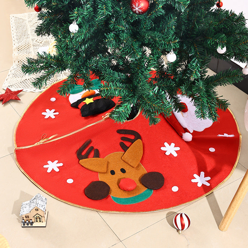 Festive Christmas Tree Skirt with Colorful Motif Kalsten
