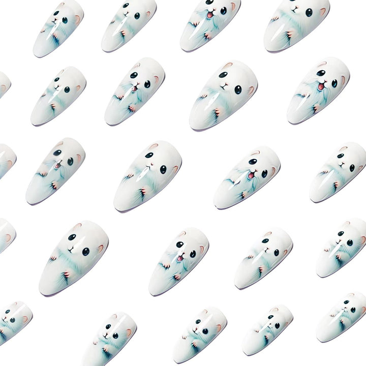 Nail art with cute animal design Kalsten