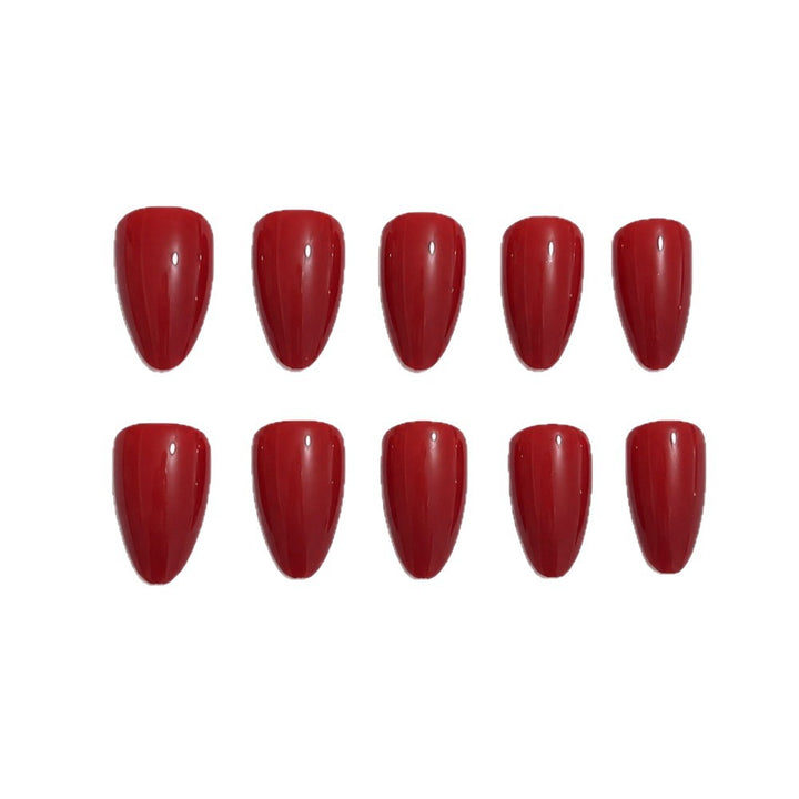 Almond-Shaped Glossy Press-On Nails Kalsten