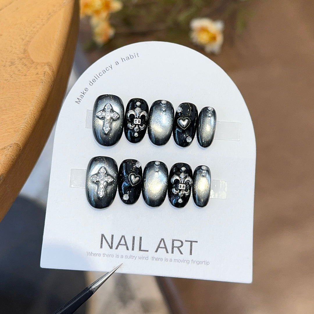 Artificial Nail Set with Decorative Elements Kalsten