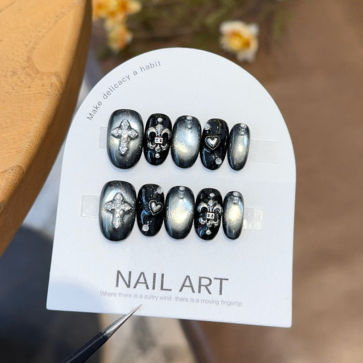 Artificial Nail Set with Decorative Elements Kalsten