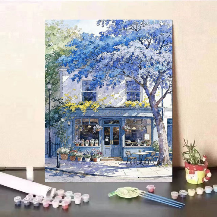DIY Café Scene Paint by Numbers Kit Kalsten