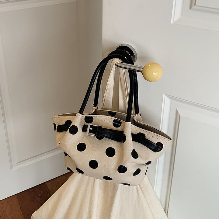 Polka Dot Structured Handbag Kalsten
