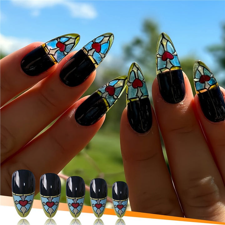 Stained Glass Inspired Press-On Nails Kalsten